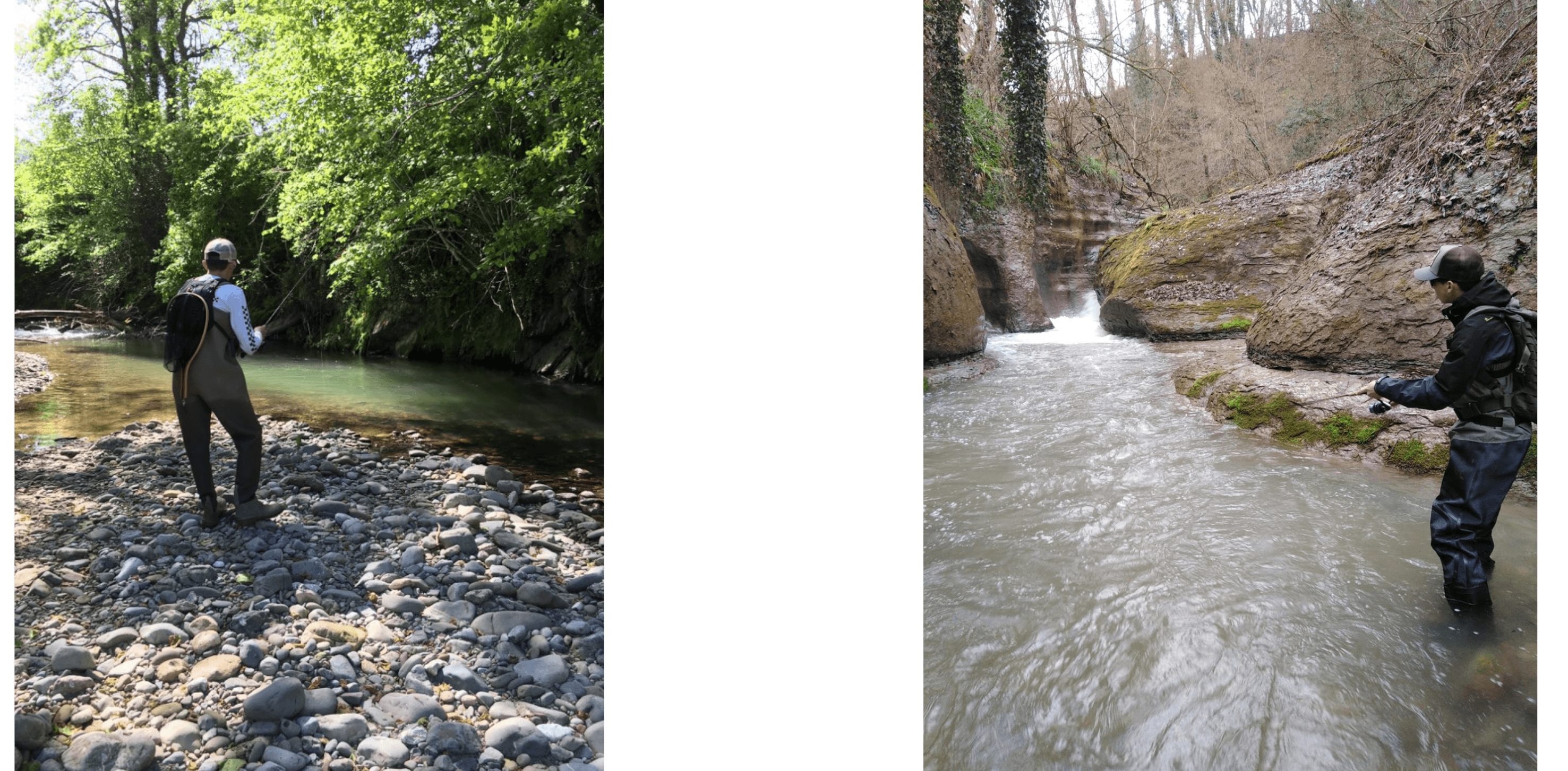 pêche en remontant la rivière